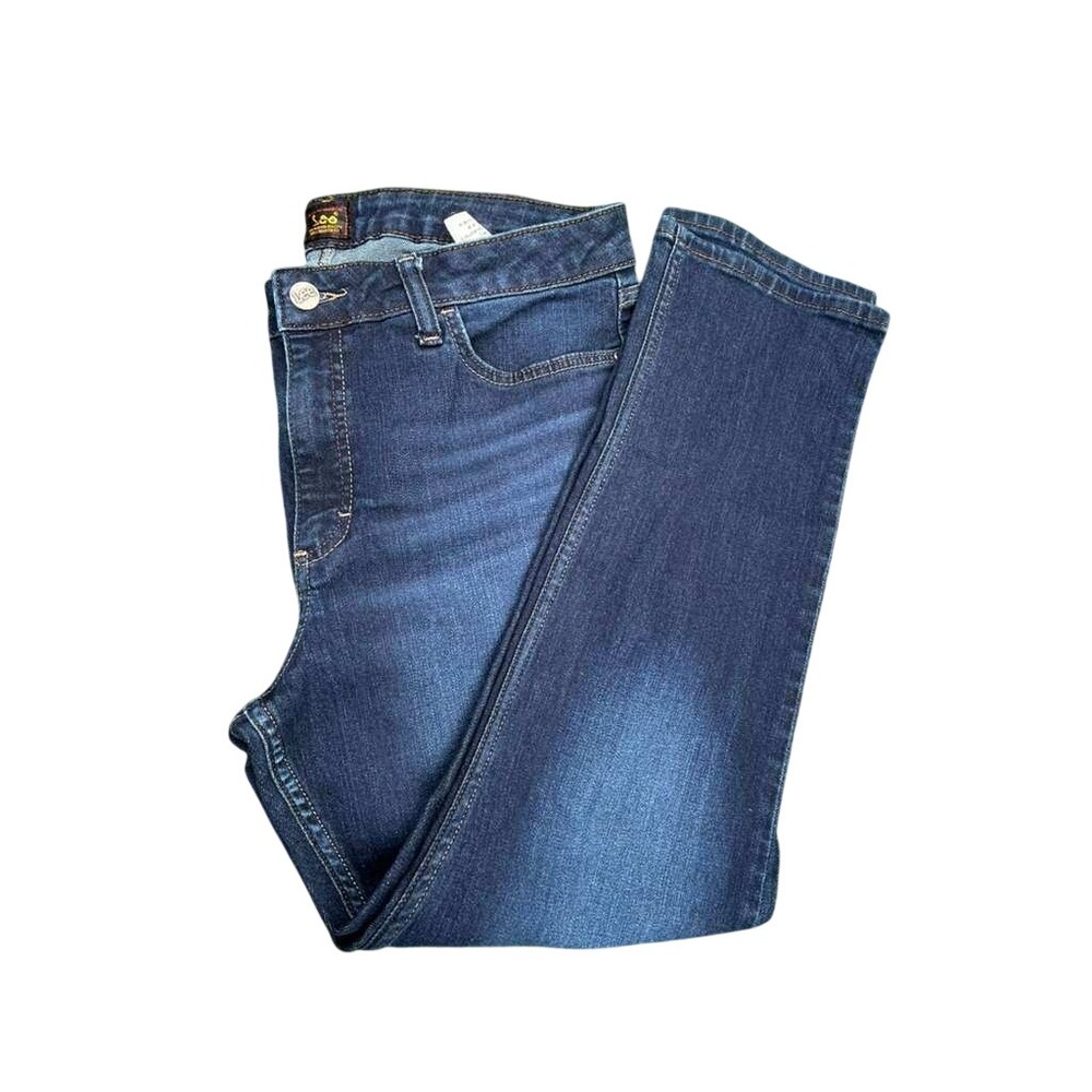 Lee‎ Womens Indigo Blue Straight Bootcut Denim Jeans 101CMSEW2 Y2K Gorpcore